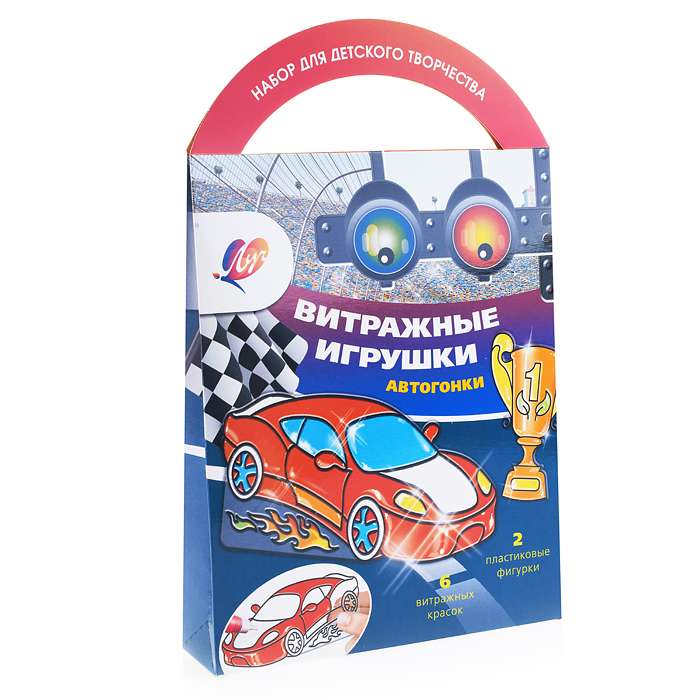 Glass Painting Set with Stencil - Car Racing
