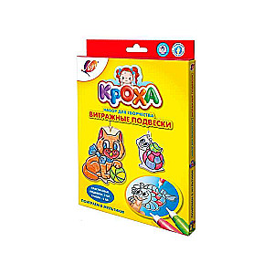 Stained Glass Paint Set with Stencils - Stained Glass Pendants. Let's Play with Cartoons!