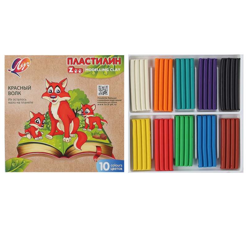 Plasticine - Zoo, 10 colors