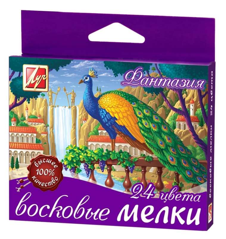 Wax Crayons - Fantasy, 24 colors, assorted