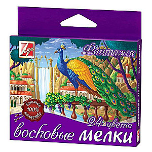 Wax Crayons - Fantasy, 24 colors, assorted
