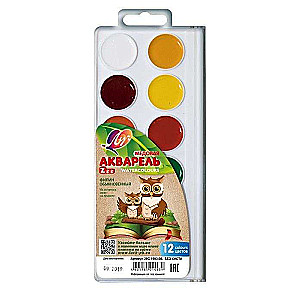 Watercolor - Zoo, 12 colors, without brush