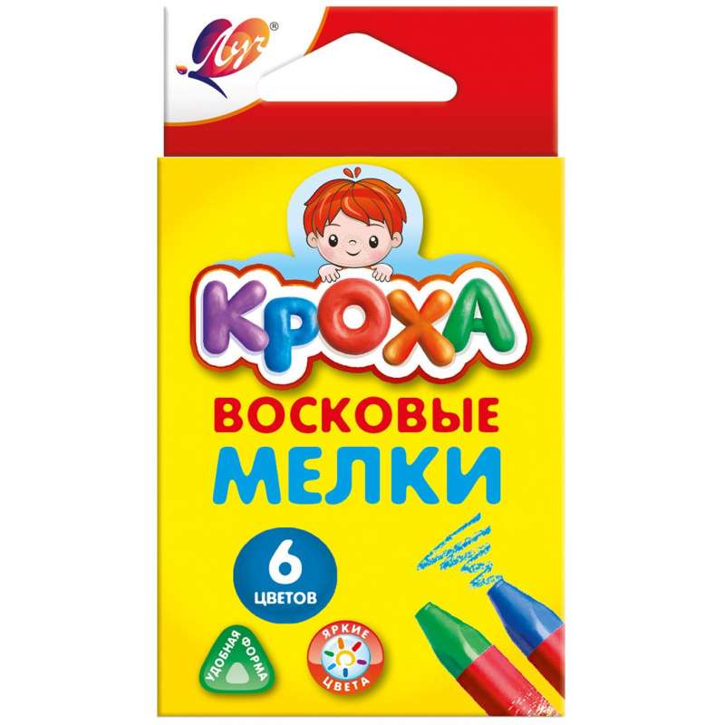 Wax Crayons - Krokha, 6 colors