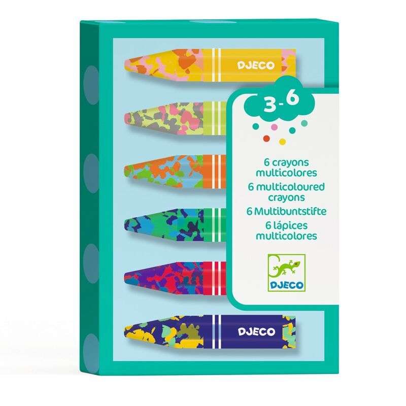 Colorful Wax Crayons - 6 pcs