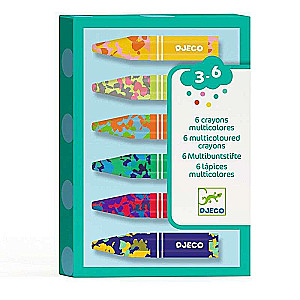 Colorful Wax Crayons - 6 pcs