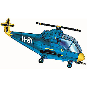 Foil balloon 24 - Helikopter, blue