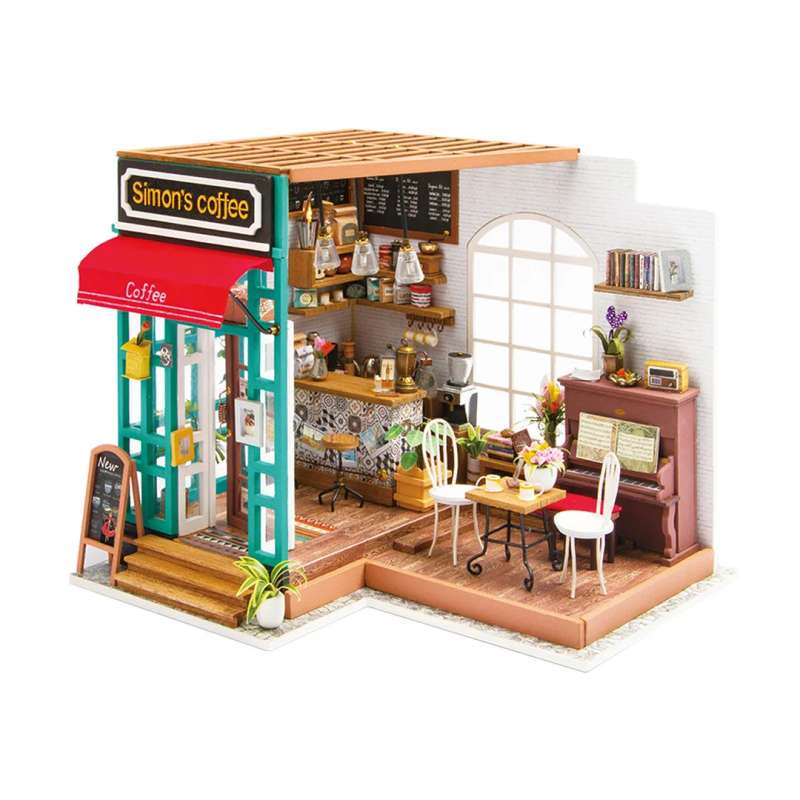 3D Foldable Miniature ROBOTIME - Simon's Coffee Shop