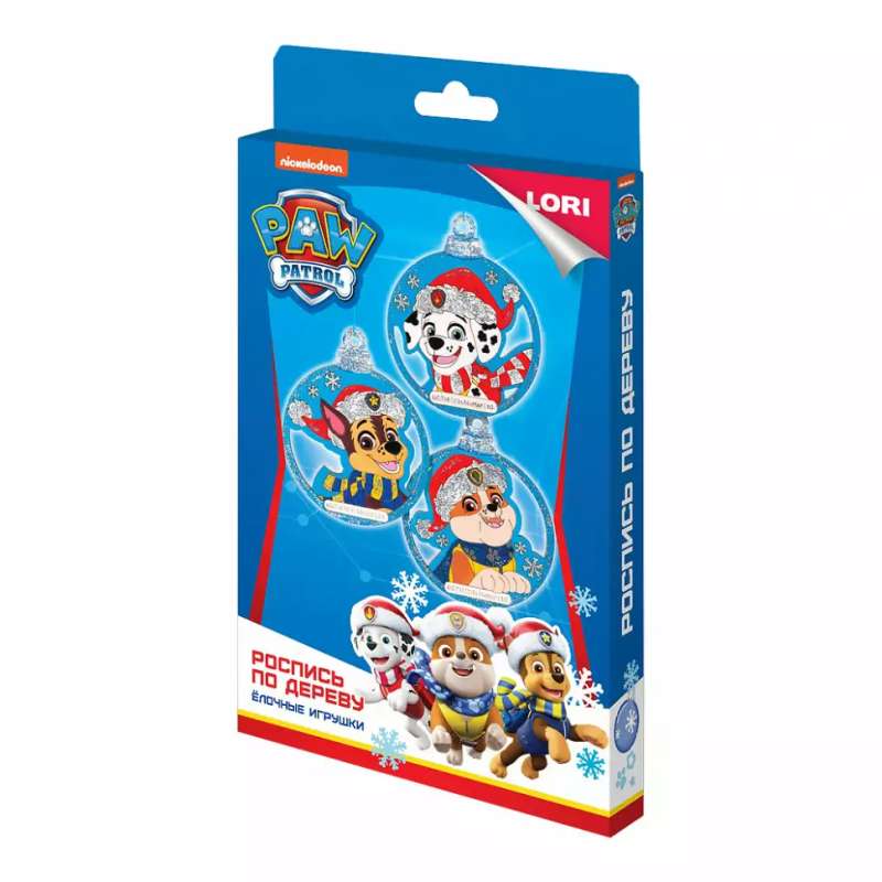Wooden Painting. Christmas Ornaments - Paw Patrol. Chase, Marshall, and Rubble