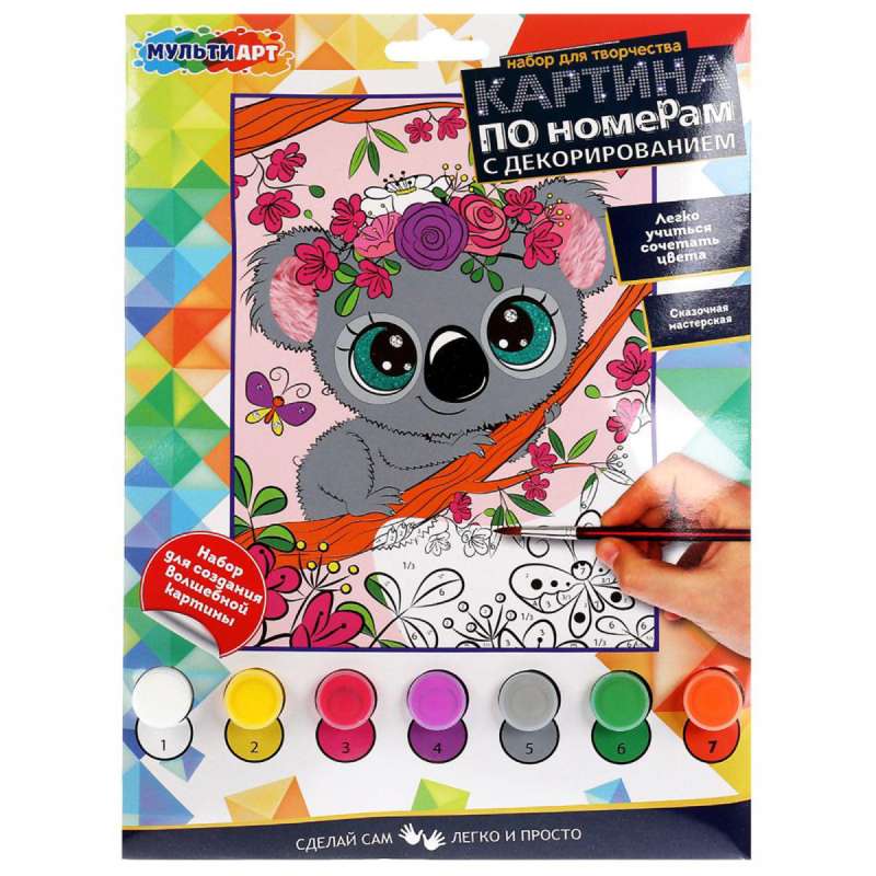 Painting Set - Koala by Numbers on Canvas