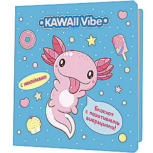 Kawaii Vibe Notebook - Axolotl, Blue