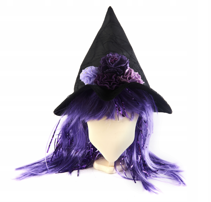 Karnevalsaccessoire - Hexenhut-Perücke - Halloween