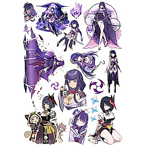 Genshin Impact Stickers / Raiden Shogun & Kujou Sara