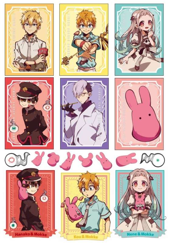 Stickers with characters from the anime Toilet-Bound Hanako-kun