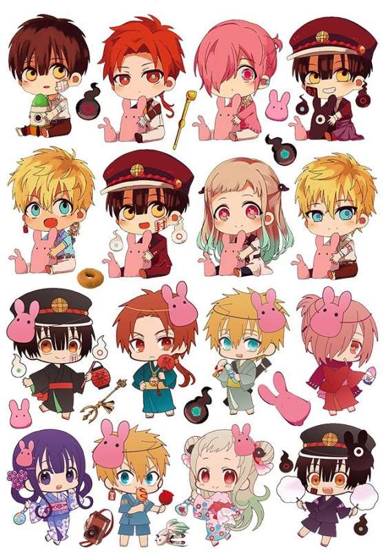Stickers with Art from Toilet-Bound Hanako-kun