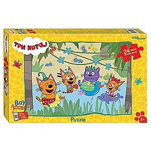 Puzzle-24 maxi Three Cats. New 2