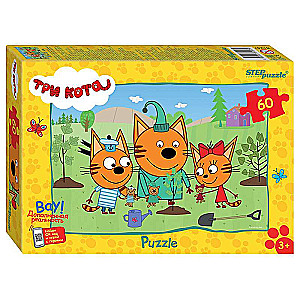 Puzzle-60 Three Cats. New 3