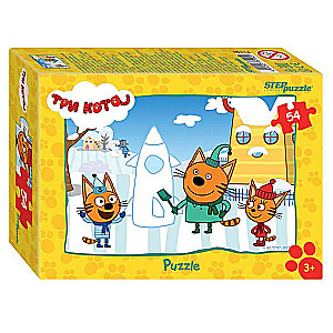 Puzzle-54 Three Cats - 1, assorted