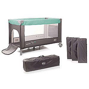 4BABY ROYAL Travel Crib with Opening Side - Green