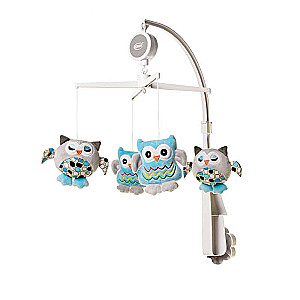 4BABY Crib Carousel - Blue-Grey