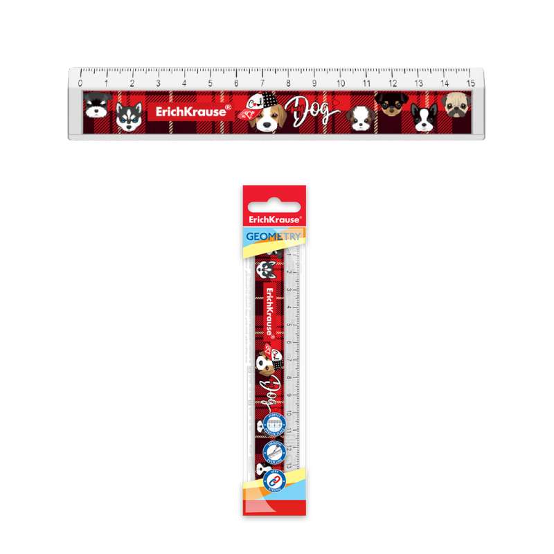 ErichKrause Cute Dog Ruler, 15cm