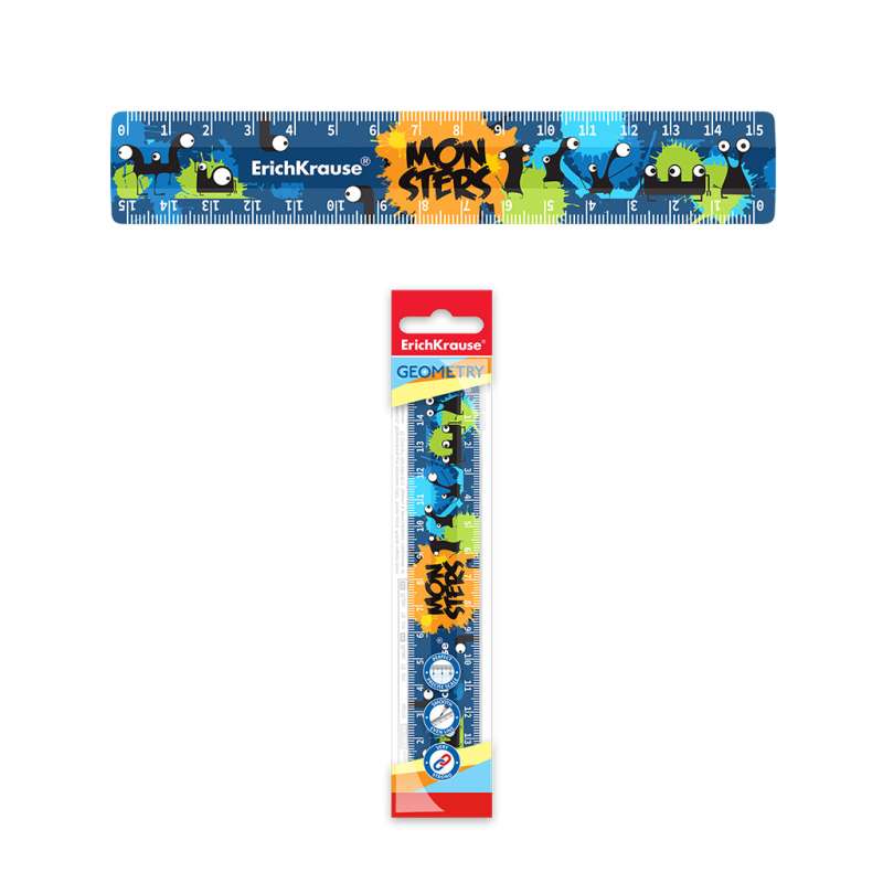 ErichKrause Monsters Ruler, 15cm