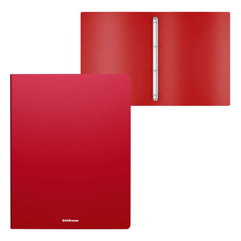 A4 Ring Folder ErichKrause, Matt Classic, 24mm, red