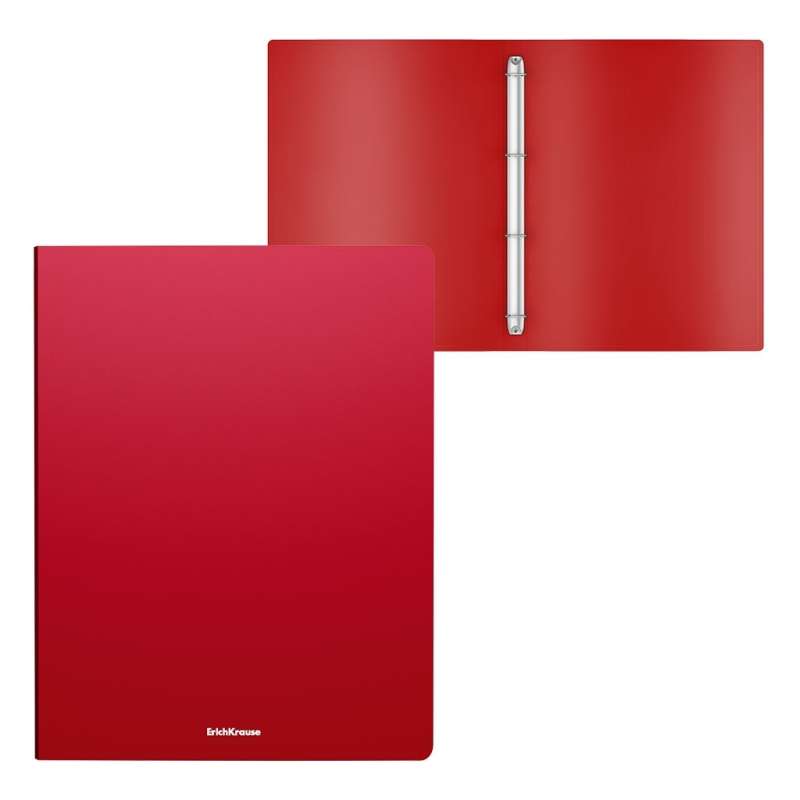 A4 Folder with 4 Rings, Matt Classic, 24mm, Red