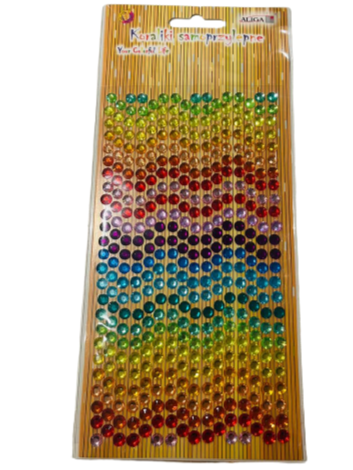 Acrylic crystal stickers, multicolored, 6mm