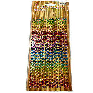 Acrylic crystal stickers, multicolored, 6mm
