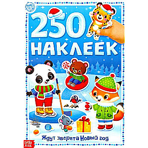 Book of 250 Stickers Animals Waiting for the New Year