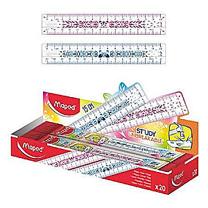 MAPED Study Fancy Unbreakable Plastic Ruler, 15 cm