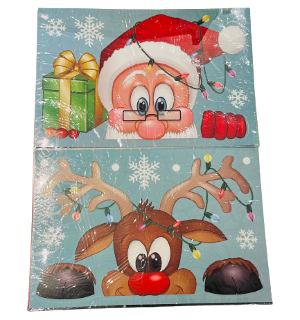 New Year decoration sticker for window 20x30cm, mix