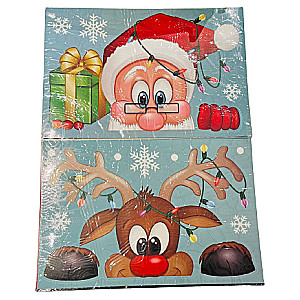 New Year decoration sticker for window 20x30cm, mix
