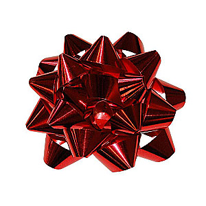 Bow - Star 11cm, red