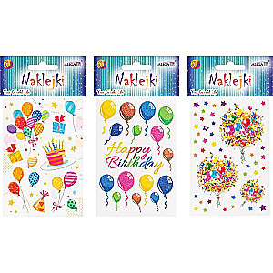 Decor sticker - Balloons, mix 8x12 cm.