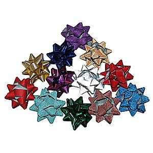Bow - Star 7.5cm with Velcro, mix