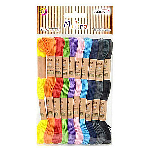 Mouline threads for embroidery 10 colors, 8m