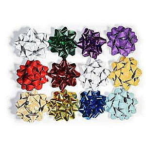 Bow - Star 10cm with Velcro, mix