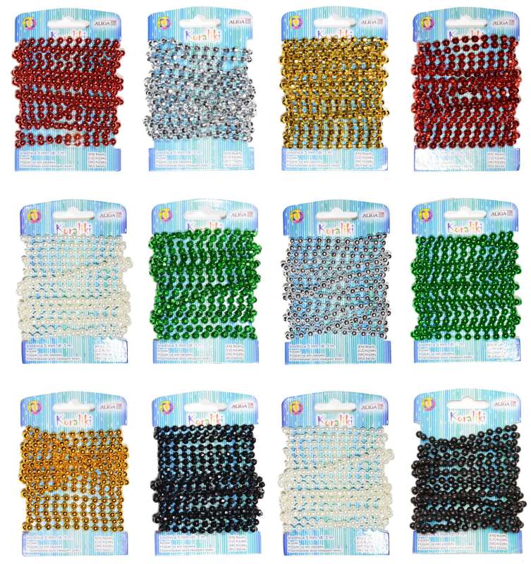Beads - 5mm, 3m, mix.