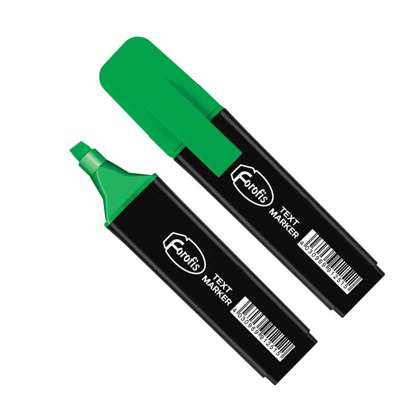 FOROFIS Text Marker with Chiseled Tip, Green