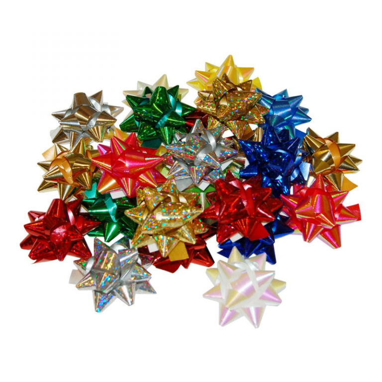 Bow - Star 5cm with Velcro, mix