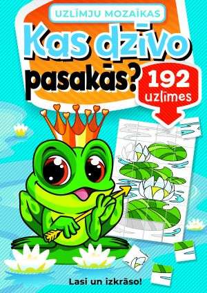 Who Lives in Fairy Tales? Sticker Mosaic. Read and Color