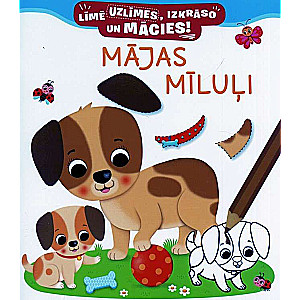 Stickers to Glue, Coloring. Home Pets