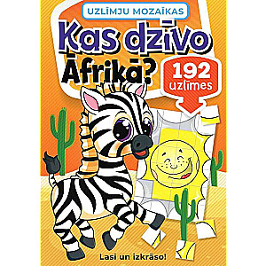 Who Lives in Africa? Sticker Mosaic. Read and Color