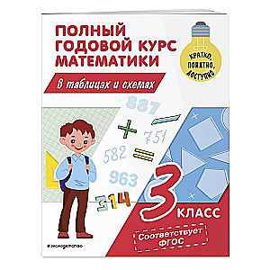 Complete Annual Mathematics Course in Tables and Diagrams: 3rd Grade