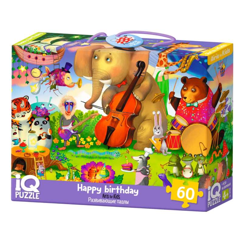 IQ Puzzle with Developing Game 60 pcs. Happy Birthday 4+