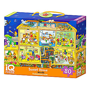 IQ Puzzle with Developing Game 80 pcs. Cute House 5+