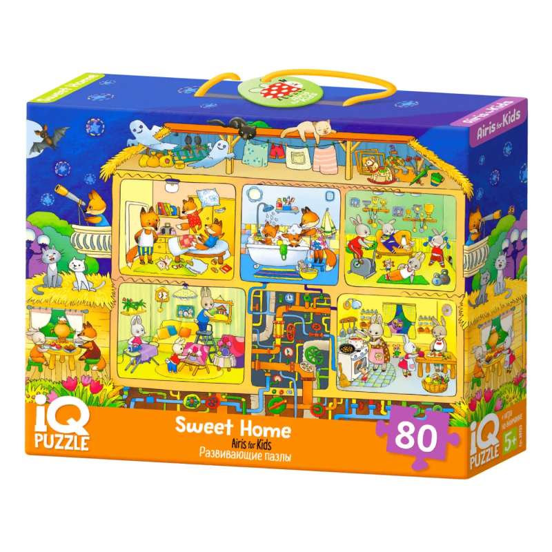 IQ Puzzle with Developing Game 80 pcs. Cute House 5+