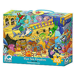 IQ Puzzle with developmental game 80 pcs. Kingdom of the blue sea 5+