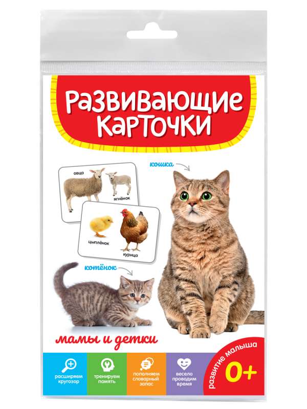 Educational Cards. Moms and Babies